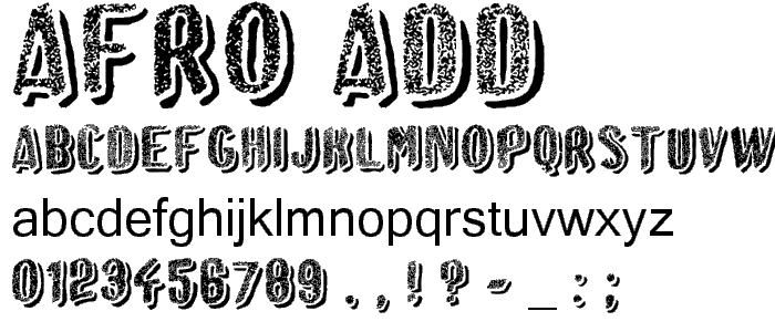 Afro Add font